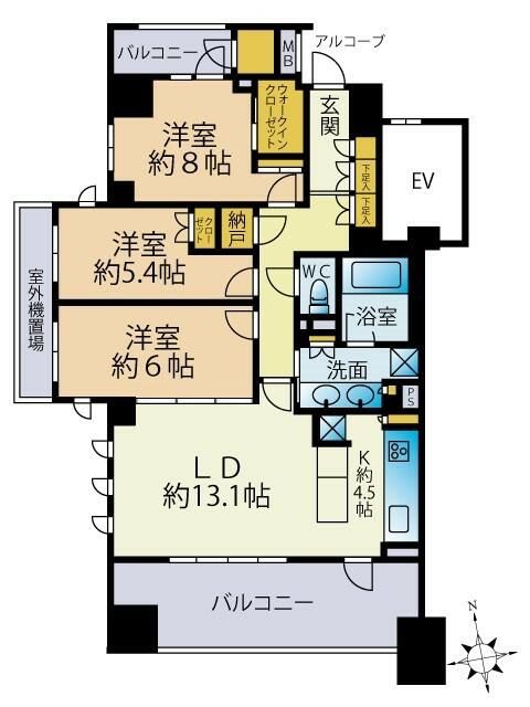 アリュールゼームス坂の間取り