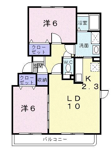 サニーイーストＢの間取り