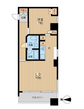 江東区高橋のマンションの間取り