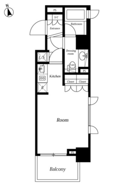 中央区銀座のマンションの間取り