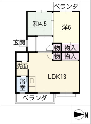 コーポ江原島の間取り