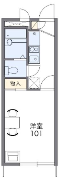 越谷市東越谷のアパートの間取り