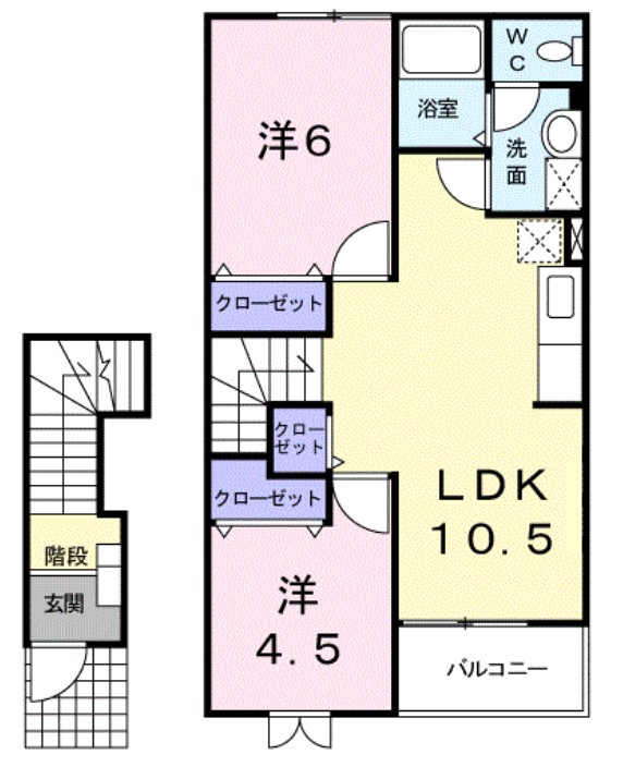 メゾングランデBの間取り