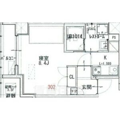 京都市下京区材木町のマンションの間取り