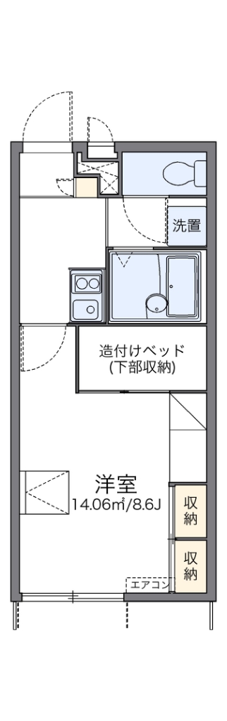 レオパレスＨＩＧＡＳＨＩＮＯIIの間取り