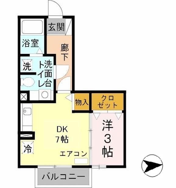 姫路市網干区垣内西町のアパートの間取り