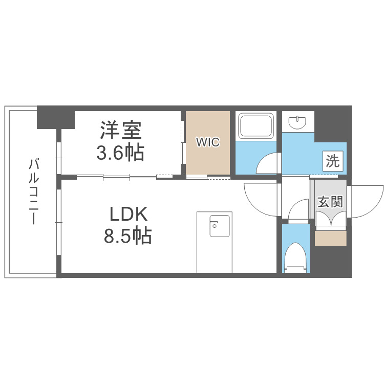 リヴェント福島の間取り