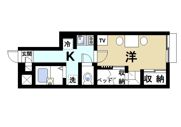 【天理市勾田町のアパートの間取り】