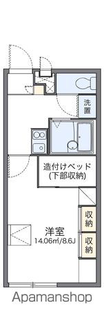 レオパレスブリリアント・グリーンの間取り写真