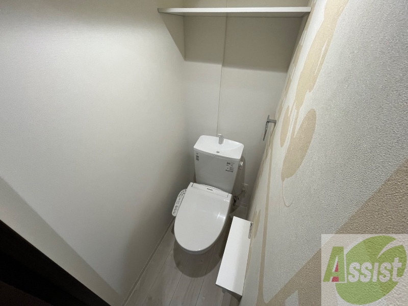 トイレ　ウォシュレット機能がついたトイレ。安心して使用できますね。