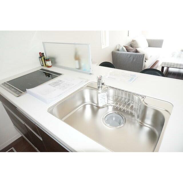 キッチン　２口ＩＨコンロ付の対面キッチン☆オール電化