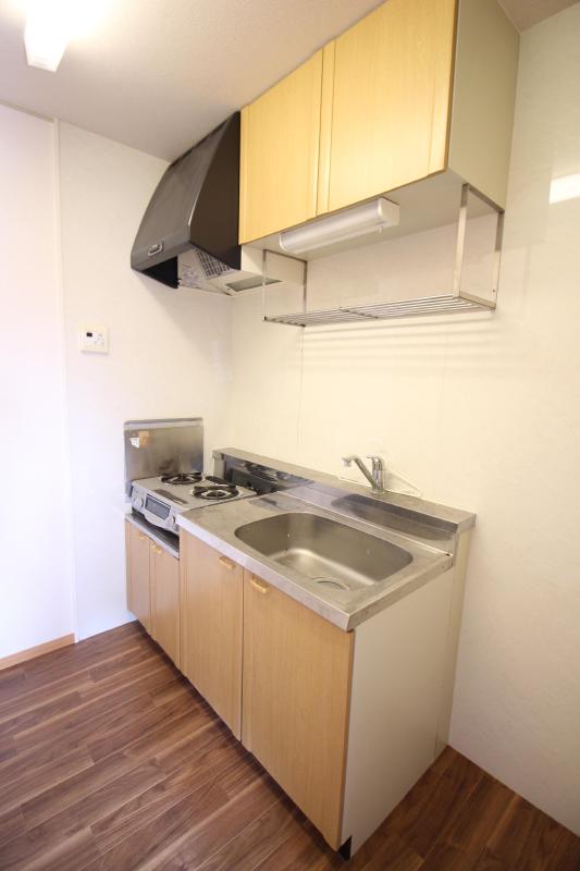 キッチン　1　２口コンロの置けるキッチン