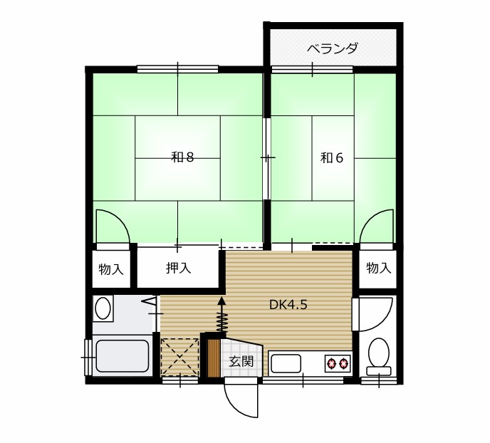 サクラコーポパークの間取り写真