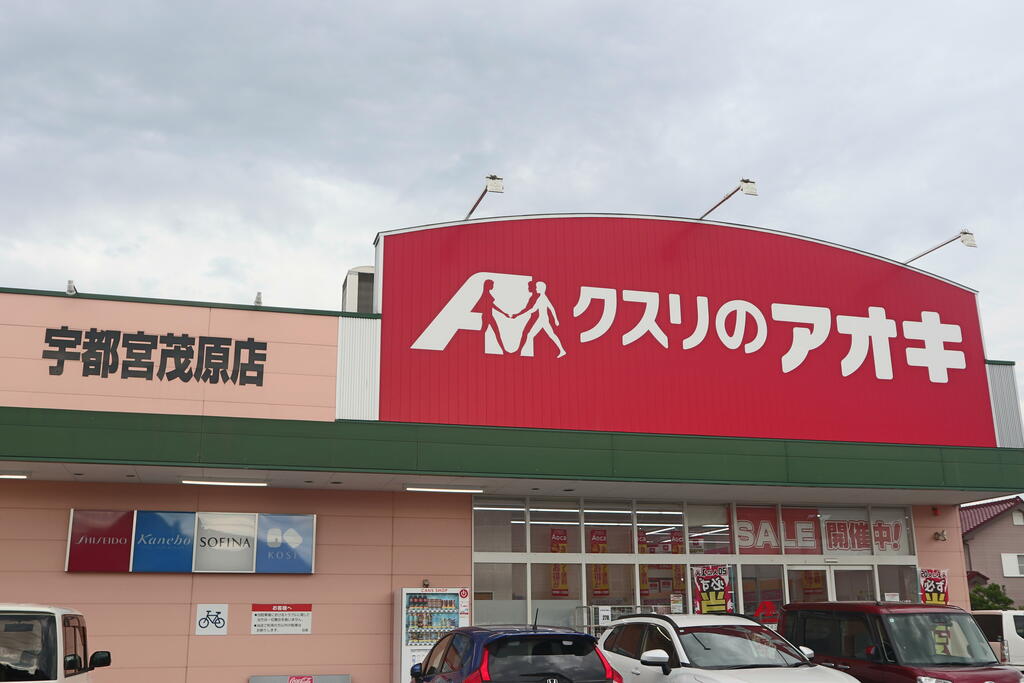ドラックストア　クスリのアオキ宇都宮茂原店（ドラッグストア）まで498m