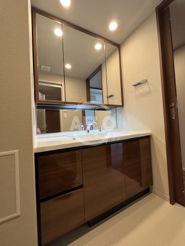 洗面設備　リバーガーデンタワー上町台筆ヶ崎　独立洗面台