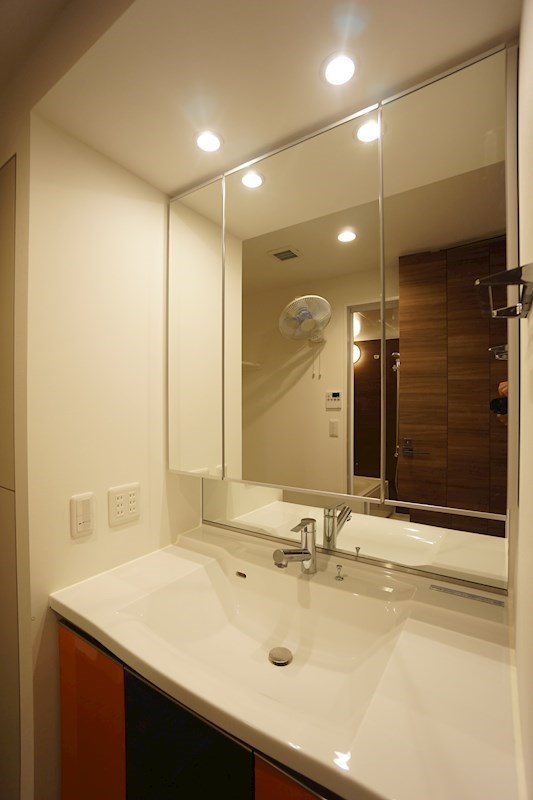 洗面設備　シャワー付き洗面化粧台