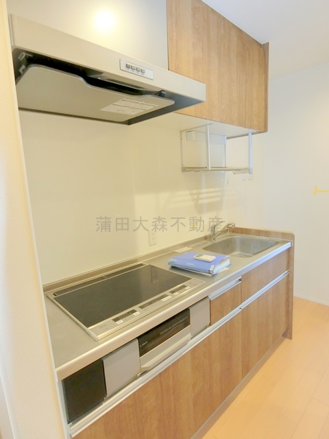 キッチン　調理スペースのある大きめな2口IHグリル付システムキッチン！