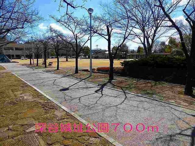 公園　深谷城址公園（公園）まで700m