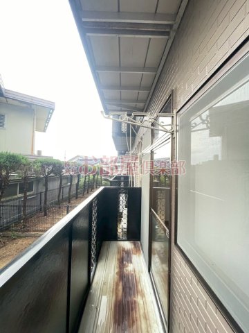 バルコニー　外からの目が気にならないバルコニーで洗濯物が干せます