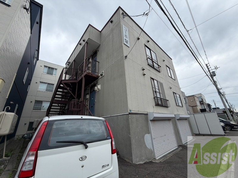 建物外観　札幌市北区新川３条「コーポ柴」