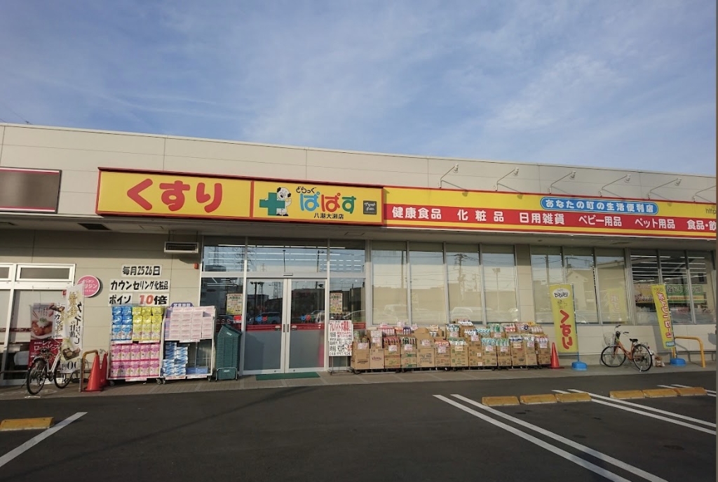ドラックストア　どらっぐぱぱす 八潮大瀬店（ドラッグストア）まで310m