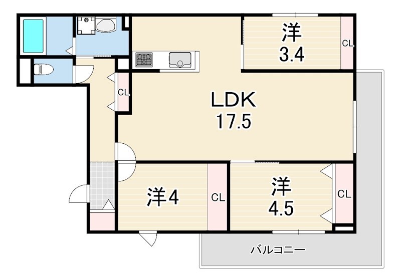 リブレメゾン下大市西町1の間取り写真
