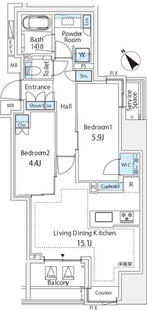 ミレアコート銀座プレミアの間取り写真