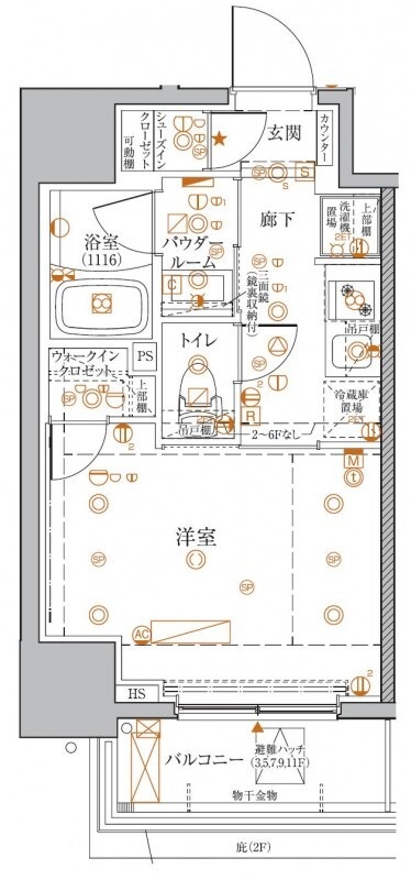 ＪＲ京浜東北線 王子駅 徒歩7分 12階建 築5年の間取り写真