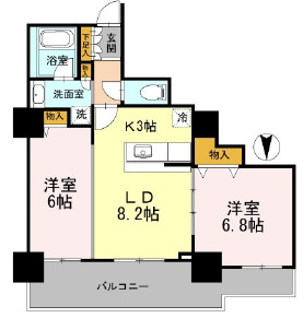 カスタリアタワー長堀橋の間取り写真