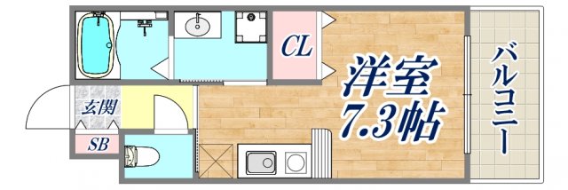 ライジングコート姫島駅前の間取り写真