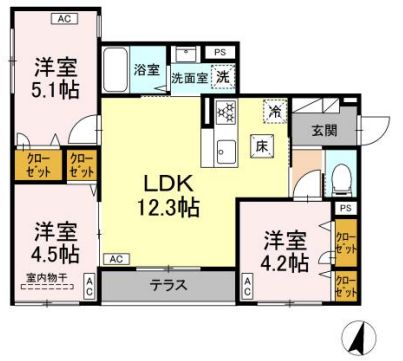 セレスティア西瑞江の間取り写真