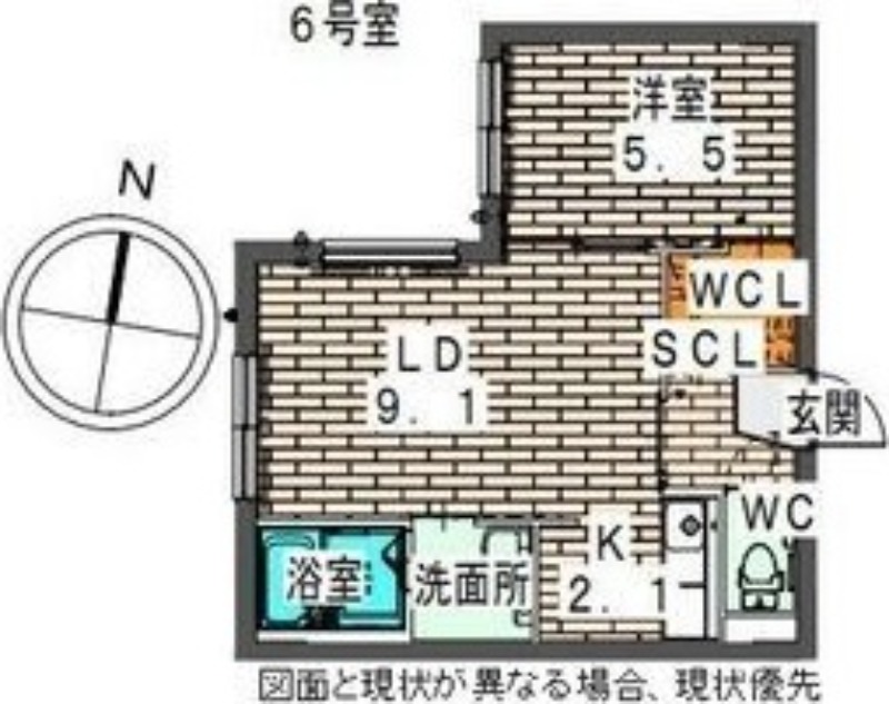 Elle Cube学園前の間取り写真
