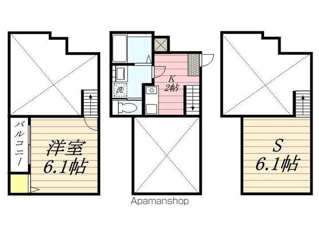 地下鉄箱崎線 千代県庁口駅 徒歩9分 2階建 築17年の間取り写真