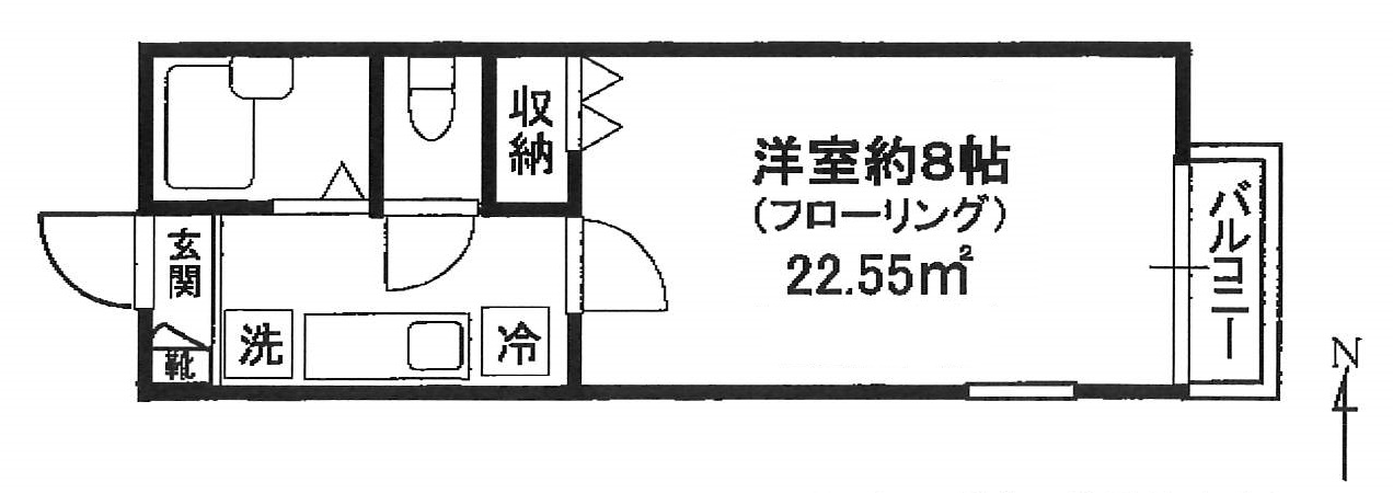 都営大江戸線 新江古田駅 徒歩3分 2階建 築11年の間取り写真