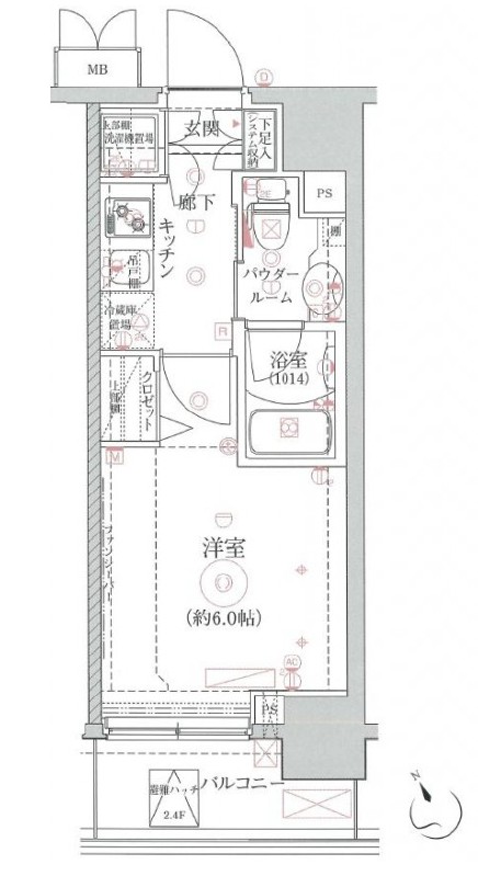 クレイシア品川戸越銀座の間取り写真
