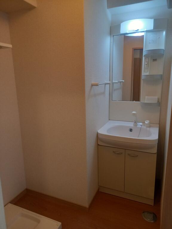 洗面設備　室内洗濯機置場・シャワー付き洗面台