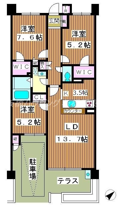 パークキューブ平和台の間取り