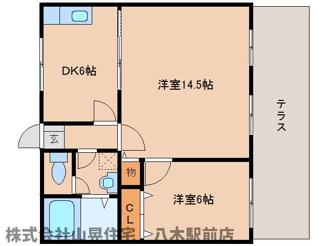 橿原市縄手町のマンションの間取り