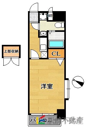 福岡市中央区赤坂のマンションの間取り