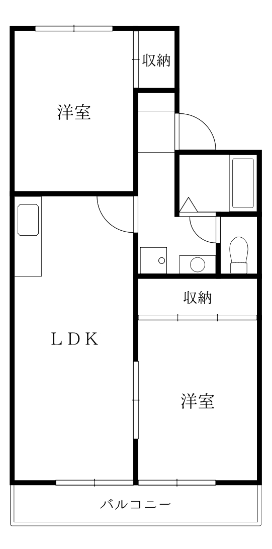ＪＲ牟岐線 二軒屋駅 徒歩49分 2階建 築37年の間取り写真