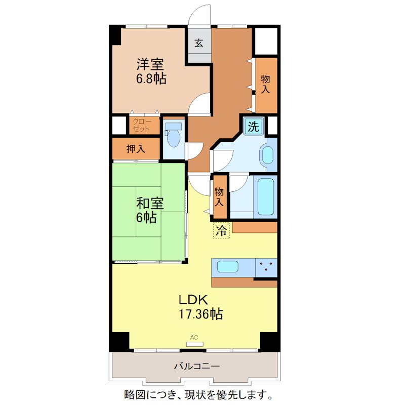 ダイアパレス西別院（４０３）の間取り