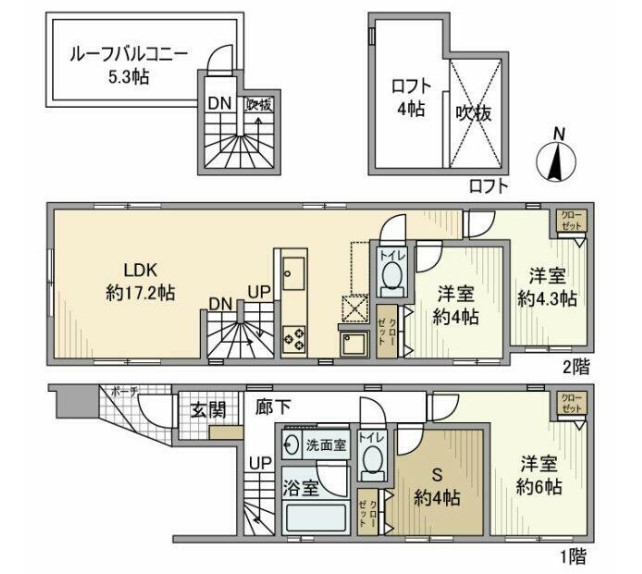 業平３丁目戸建の間取り