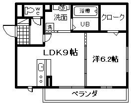 Ｄ‐room//セジュール久米田の間取り