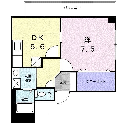 【鹿児島市中央町のマンションの間取り】