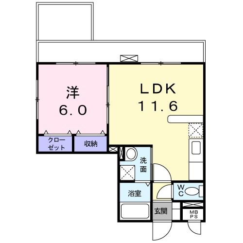 長岡市表町のマンションの間取り