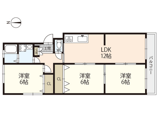 広島市西区井口のマンションの間取り