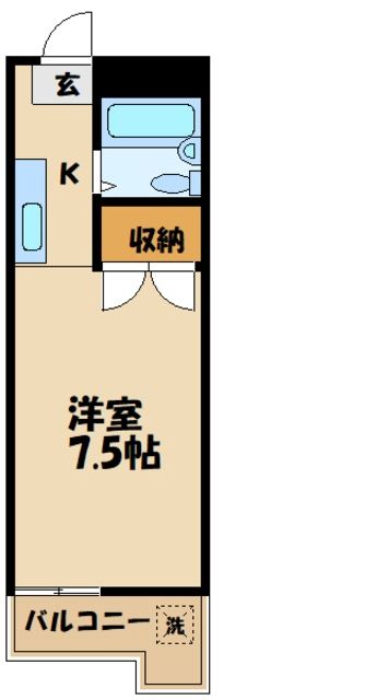 八王子市上柚木のマンションの間取り