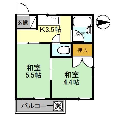 パステルメゾンの間取り