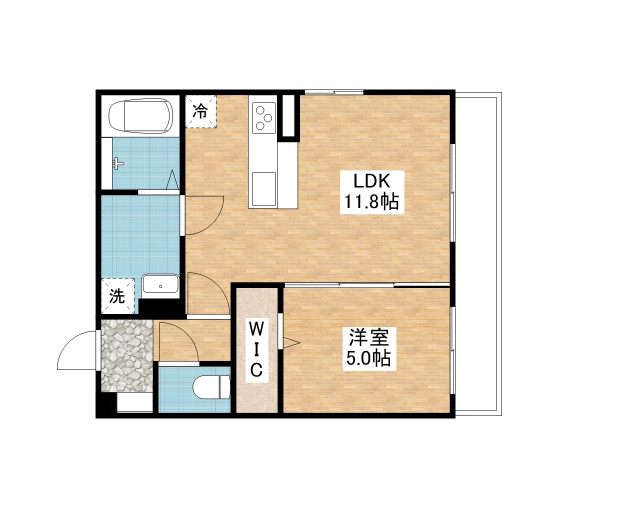 守山市二町町のアパートの間取り