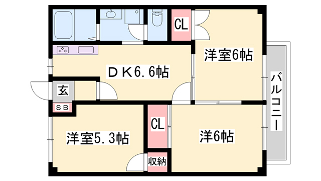 パレスイナバの間取り